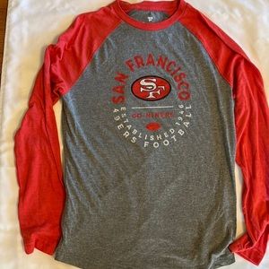 Official San Francisco 49er’s tee. Red and grey